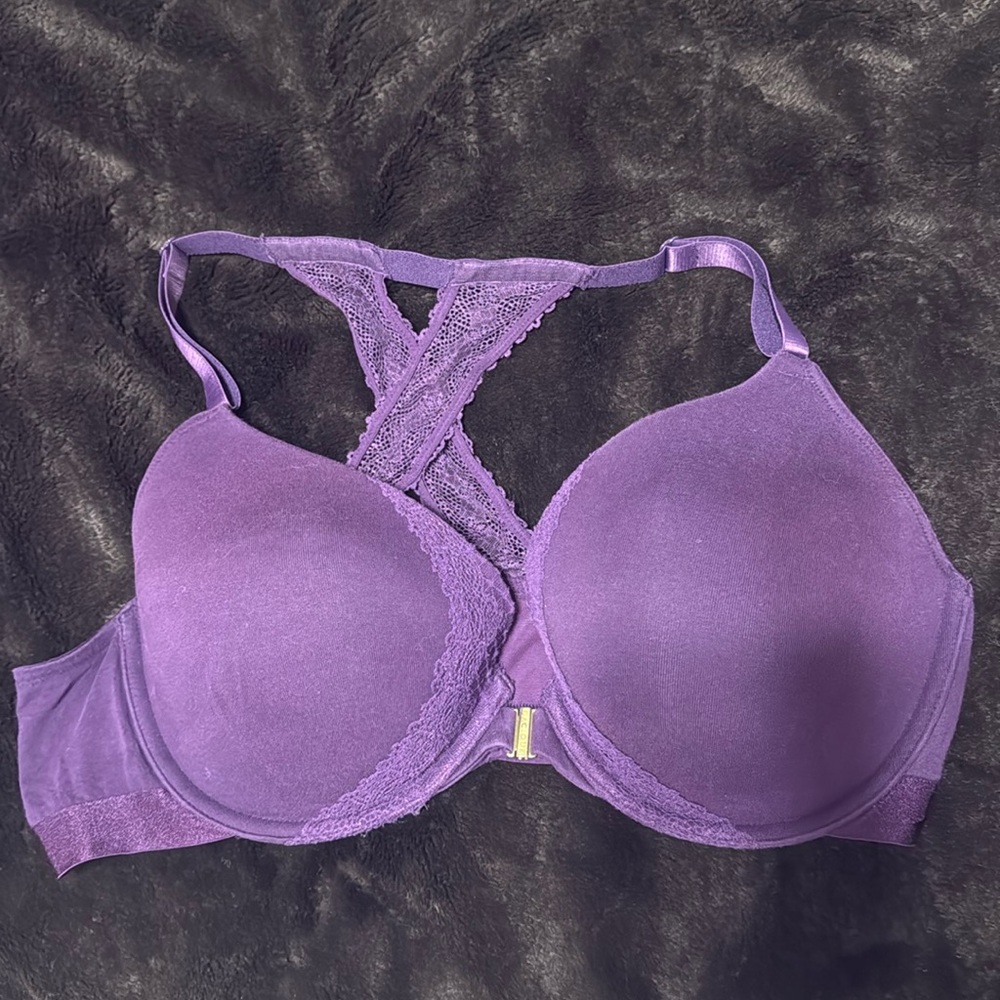 Cacique Centerclasp Bra Purple & Eggplant 44DD
